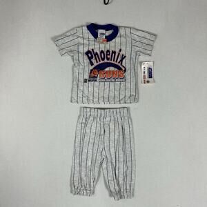 Vintage Phoenix Suns NEW Baby 90s Basketball 2 Piece Set 3 Toddler NBA Pajama
